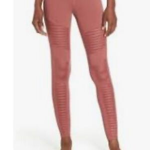 ALO Yoga Rosewood Glossy High-Waist Moto Leggings